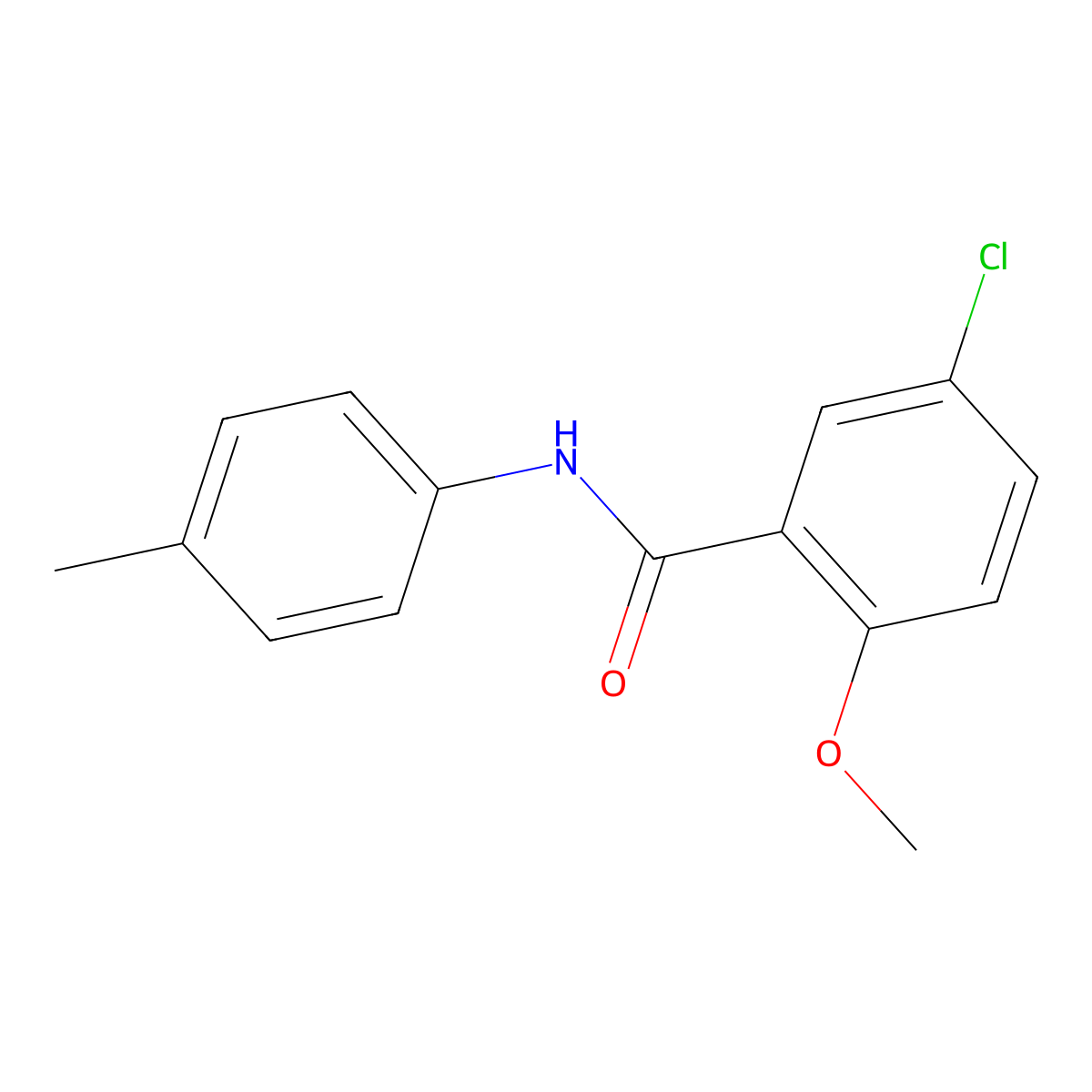 5-chloro-2-methoxy-N-(4-methylphenyl)benzamide molecular structure, CAS 64353-13-5