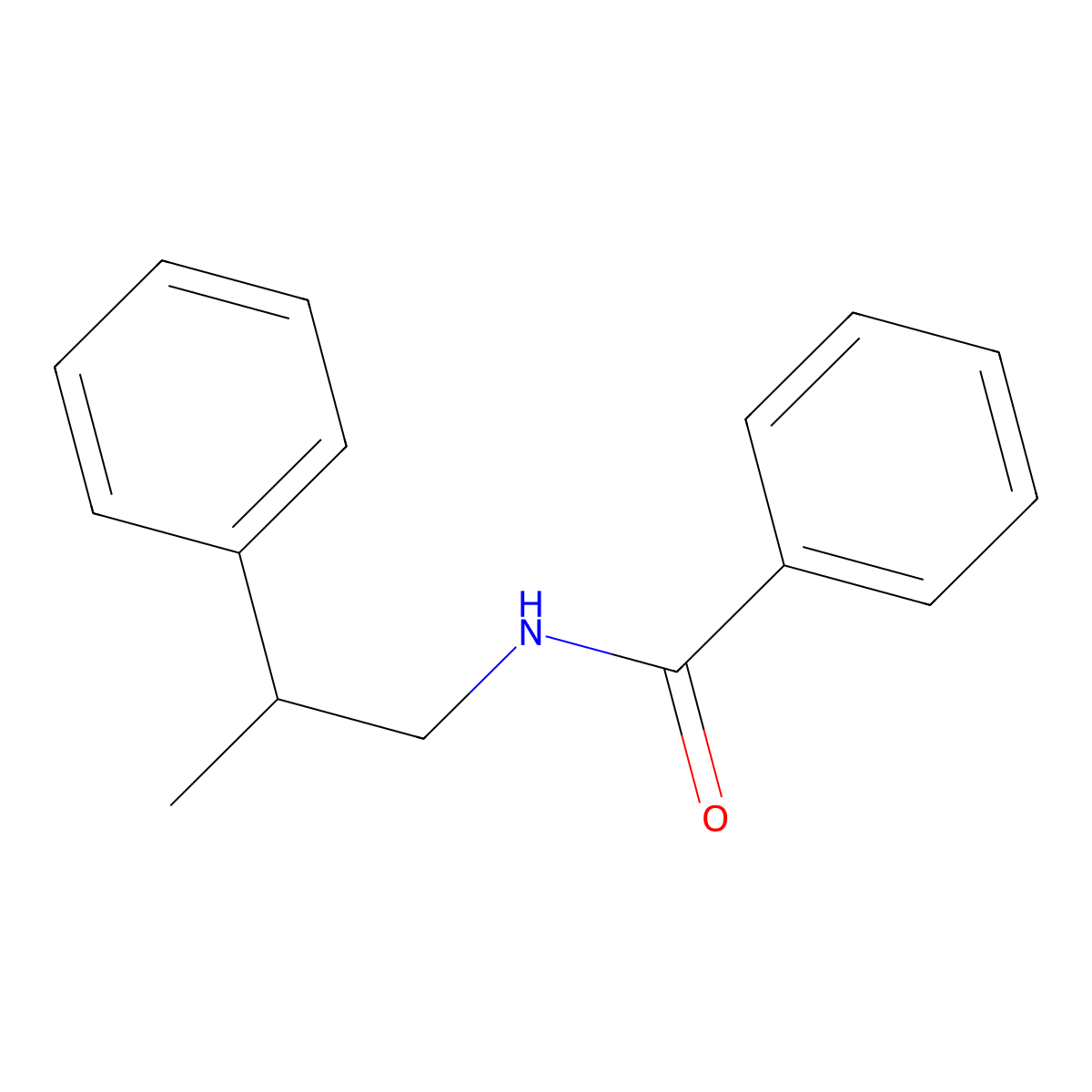 N-(2-phenylpropyl)benzamide molecular structure, CAS 64353-77-1
