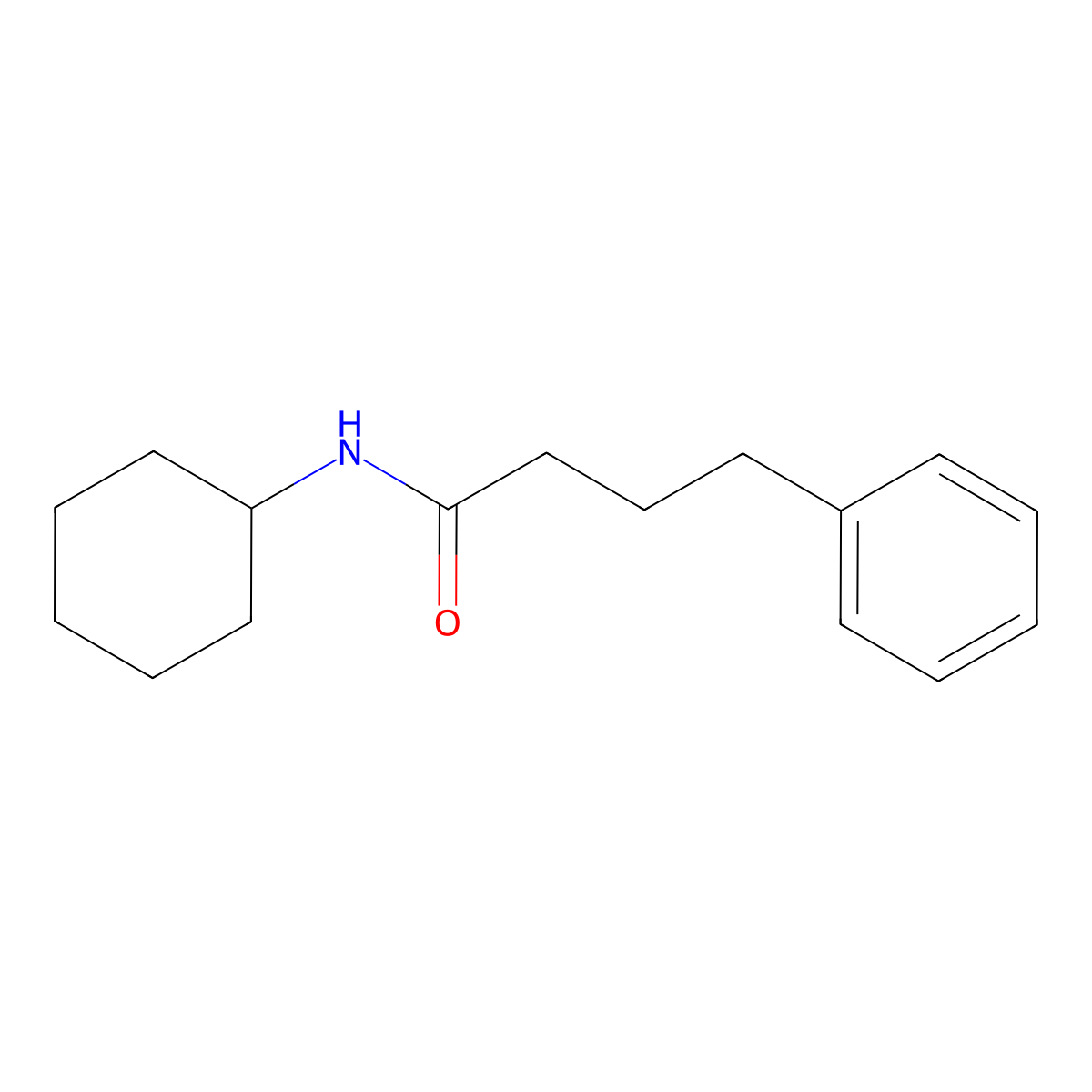 N-cyclohexyl-4-phenylbutanamide molecular structure, CAS 64353-78-2