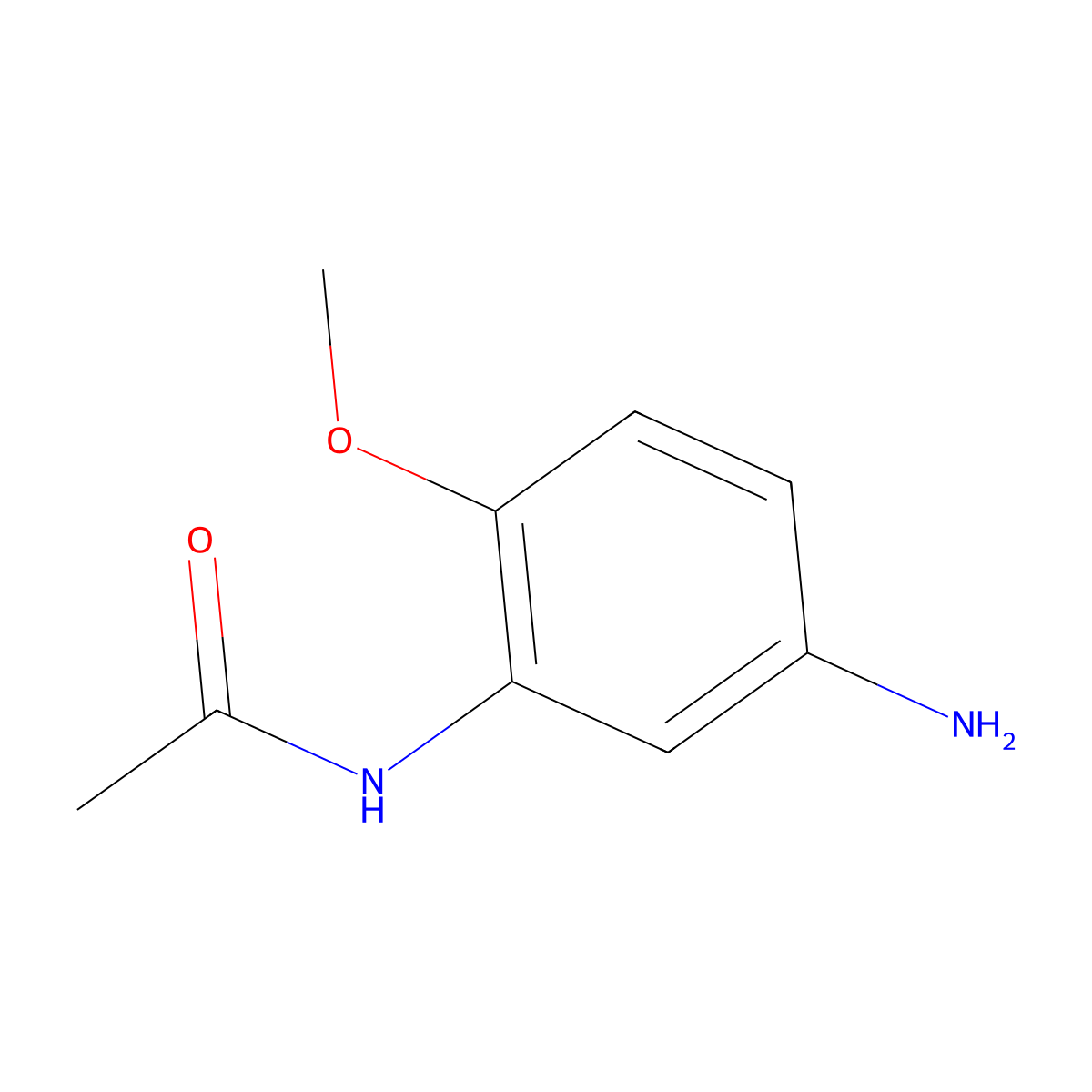 n-(5-Amino-2-methoxyphenyl)acetamide molecular structure, CAS 64353-88-4