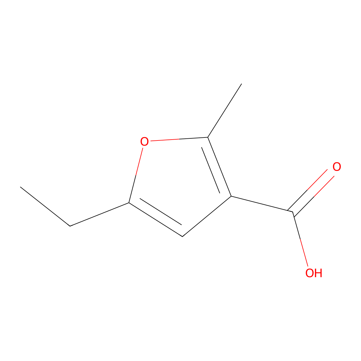 5-Ethyl-2-methylfuran-3-carboxylic acid molecular structure, CAS 64354-44-5