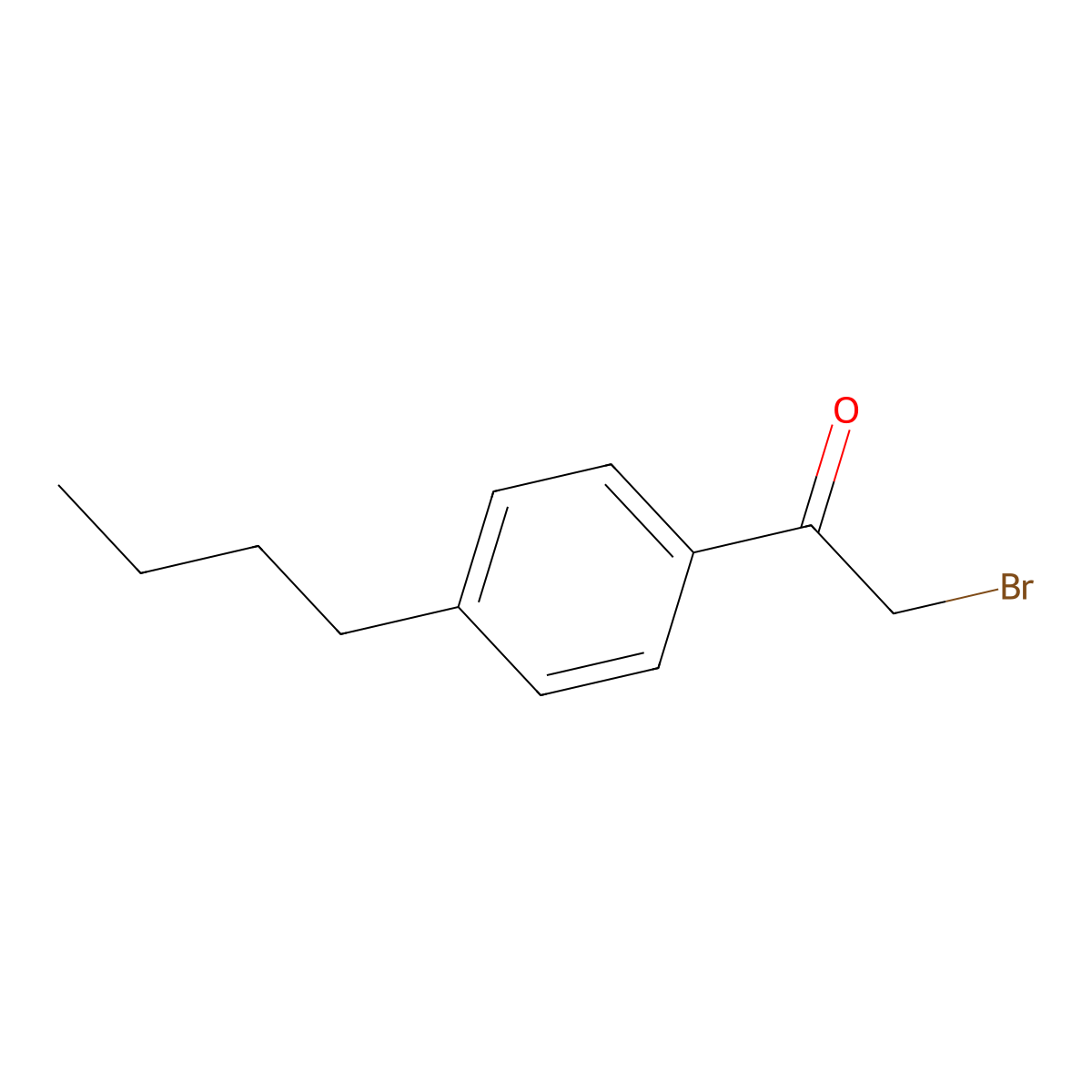 Ethanone, 2-bromo-1-(4-butylphenyl)- molecular structure, CAS 64356-03-2
