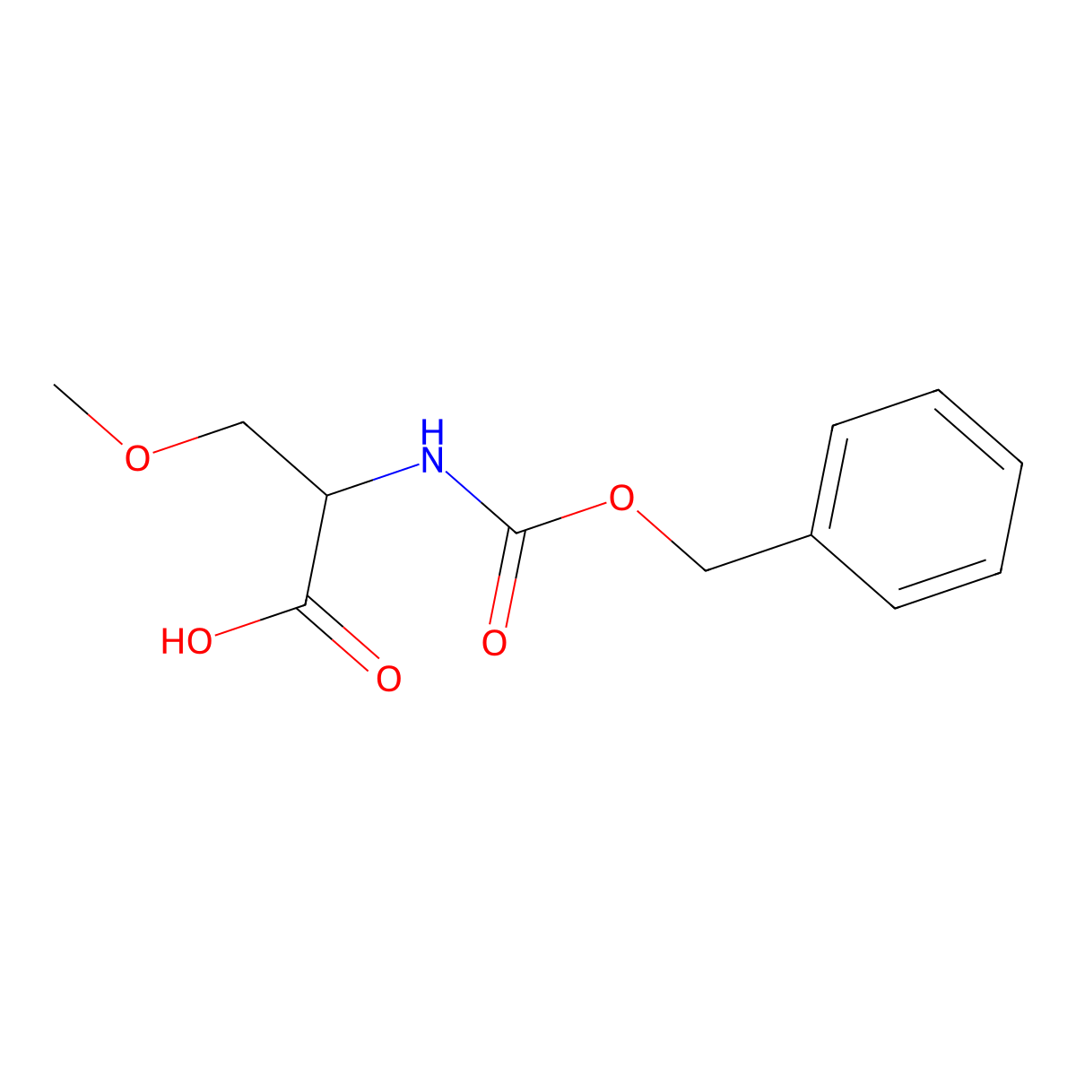 2-{[(Benzyloxy)carbonyl]amino}-3-methoxypropanoic acid molecular structure, CAS 64356-74-7
