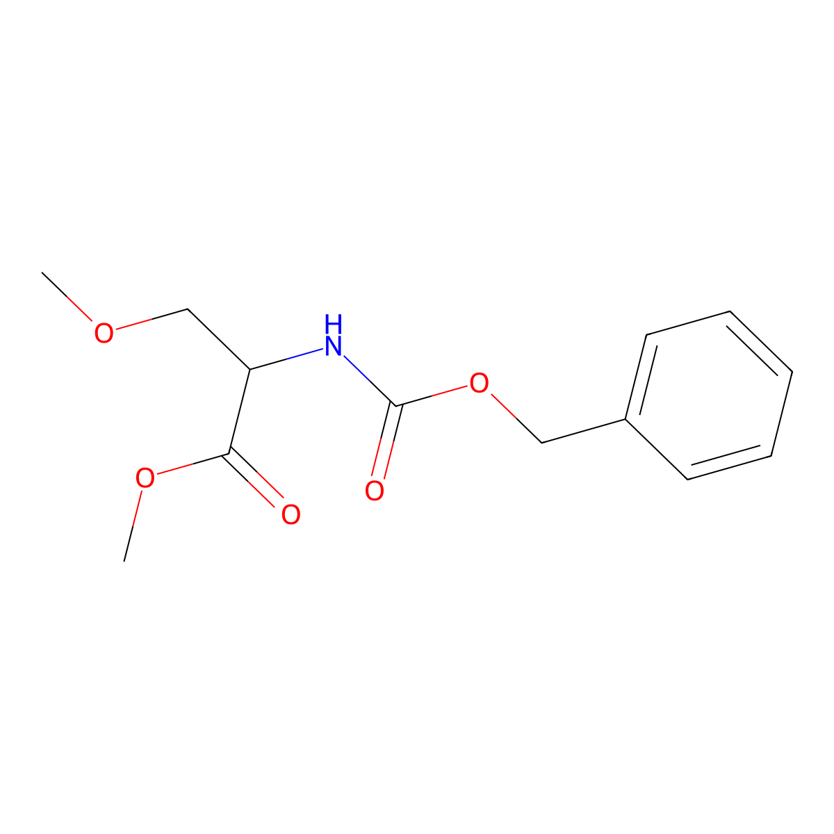 Methyl 2-(((benzyloxy)carbonyl)amino)-3-methoxypropanoate molecular structure, CAS 64356-79-2