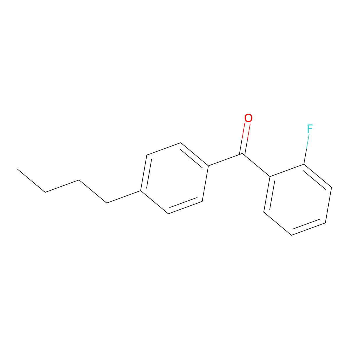 4-Butyl-2'-fluorobenzophenone molecular structure, CAS 64357-33-1