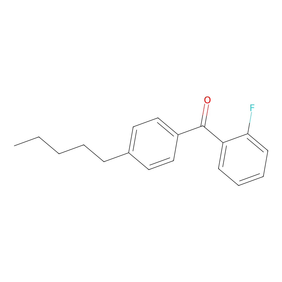 (2-Fluorophenyl)(4-pentylphenyl)methanone molecular structure, CAS 64357-34-2