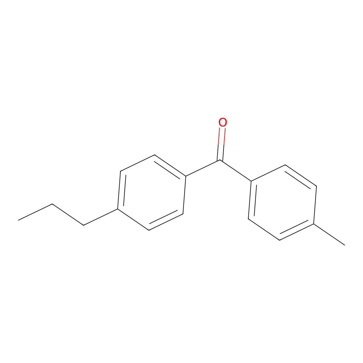(4-Methylphenyl)(4-propylphenyl)methanone molecular structure, CAS 64357-47-7
