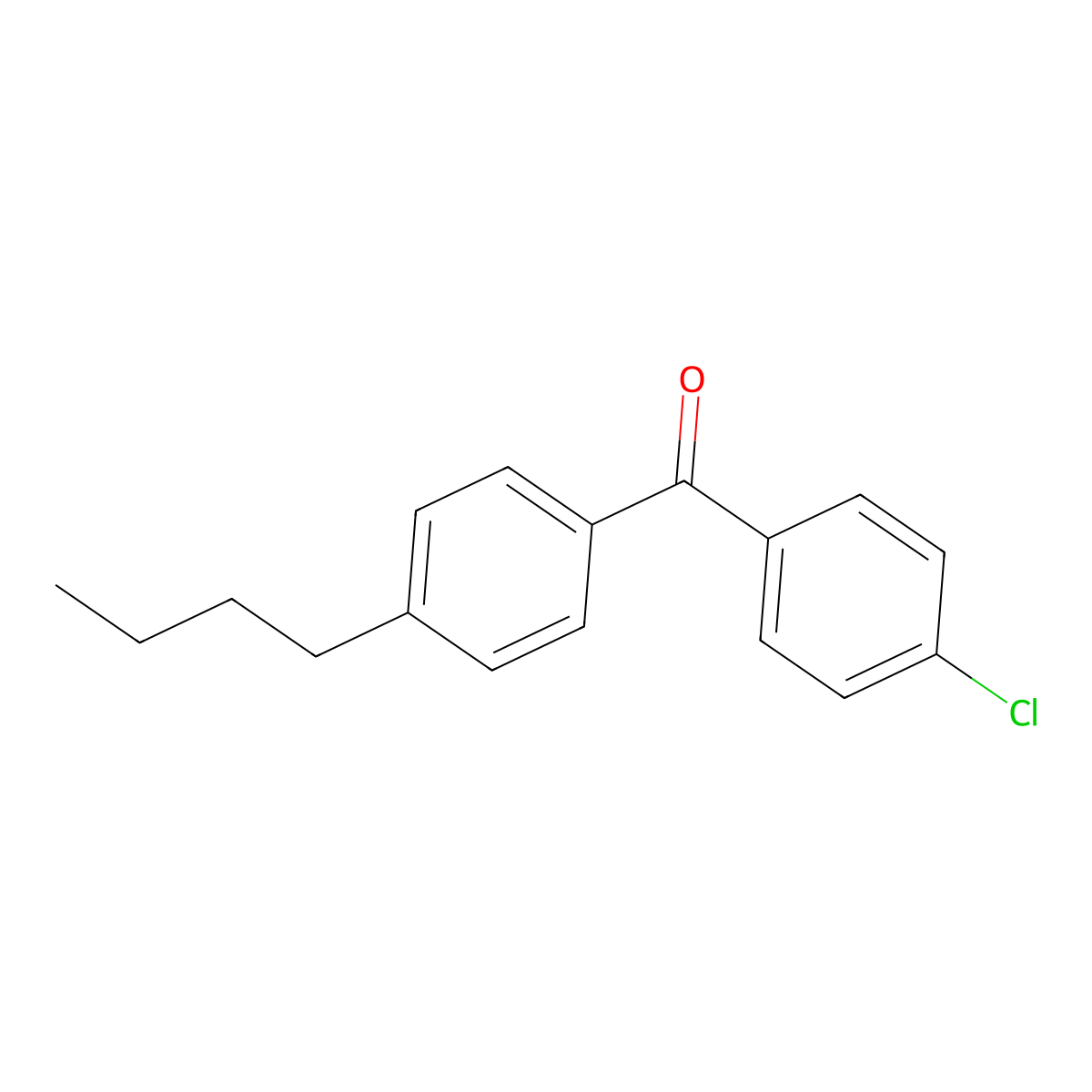 4-n-Butyl-4'-chlorobenzophenone molecular structure, CAS 64357-64-8