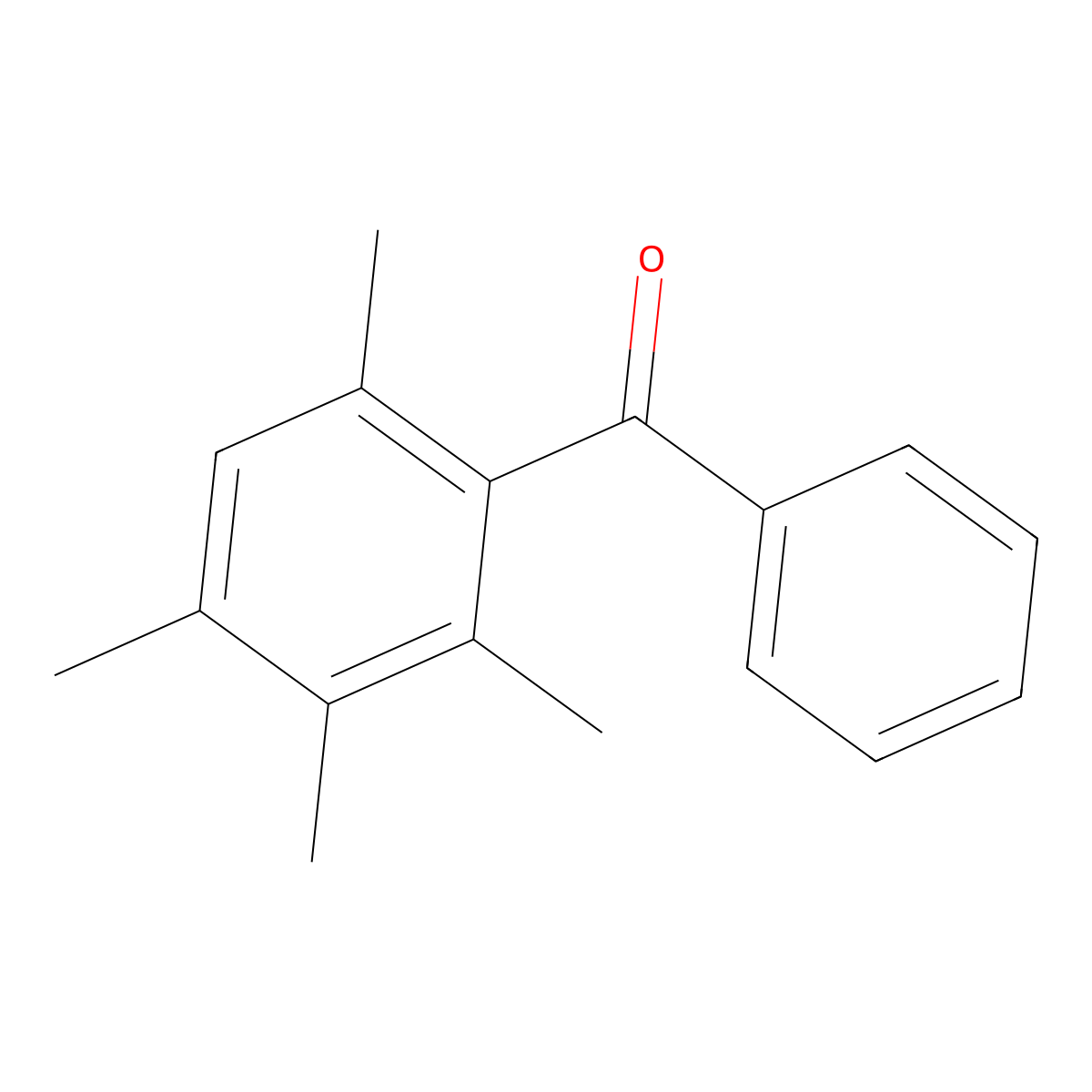 Phenyl(2,3,4,6-tetramethylphenyl)methanone molecular structure, CAS 64357-71-7