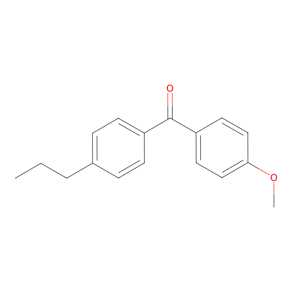 (4-Methoxyphenyl)(4-propylphenyl)methanone molecular structure, CAS 64357-80-8