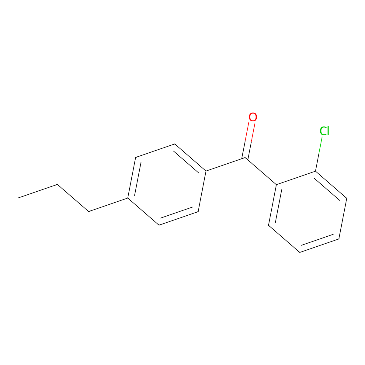 2-Chloro-4'-n-propylbenzophenone molecular structure, CAS 64358-07-2