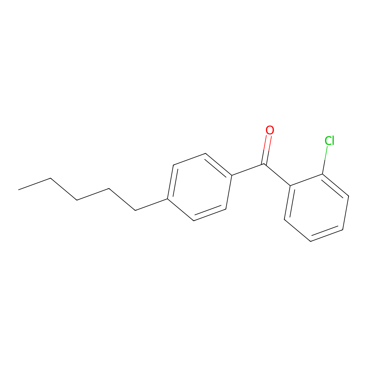 2-Chloro-4'-n-pentylbenzophenone molecular structure, CAS 64358-08-3