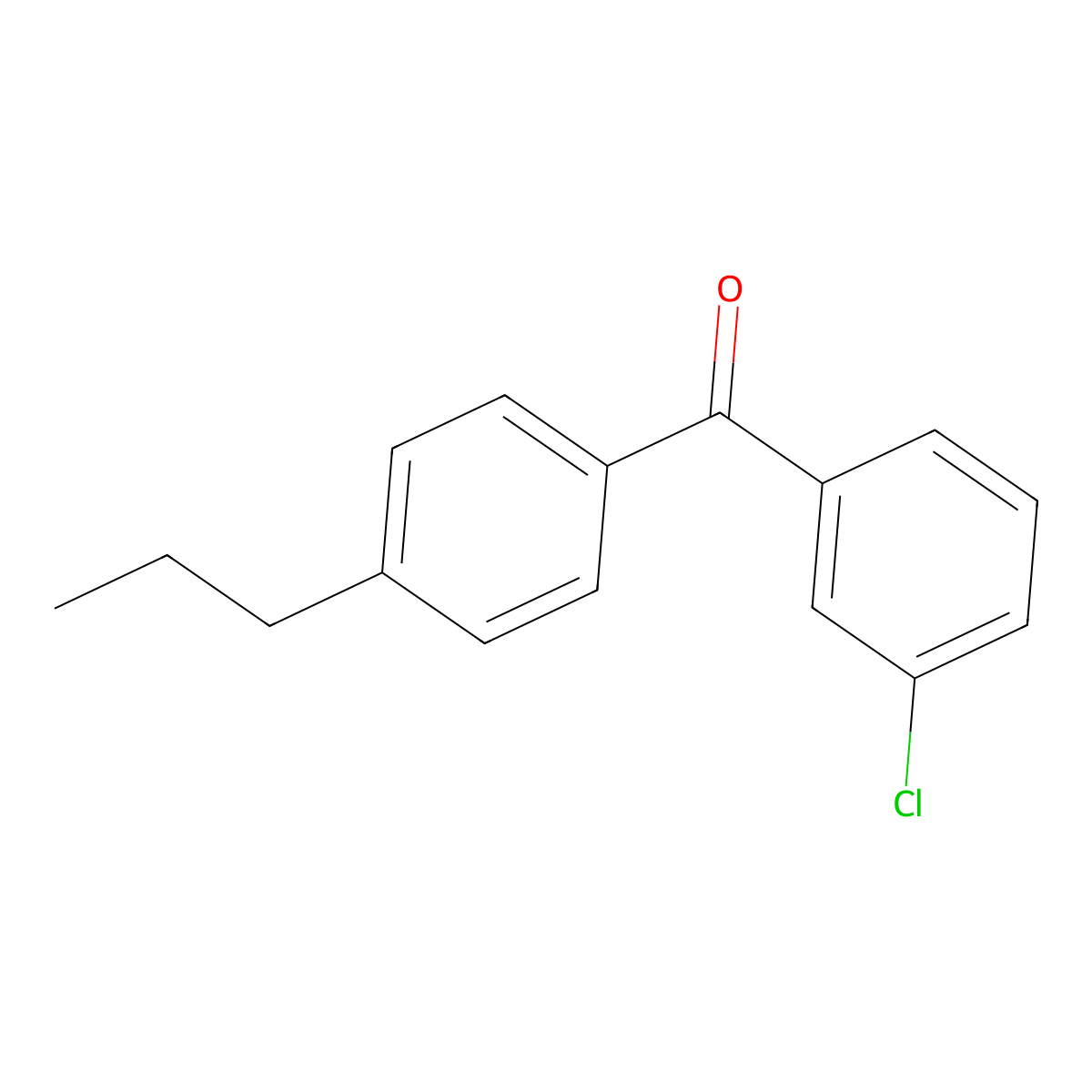 3-Chloro-4'-n-propylbenzophenone molecular structure, CAS 64358-13-0