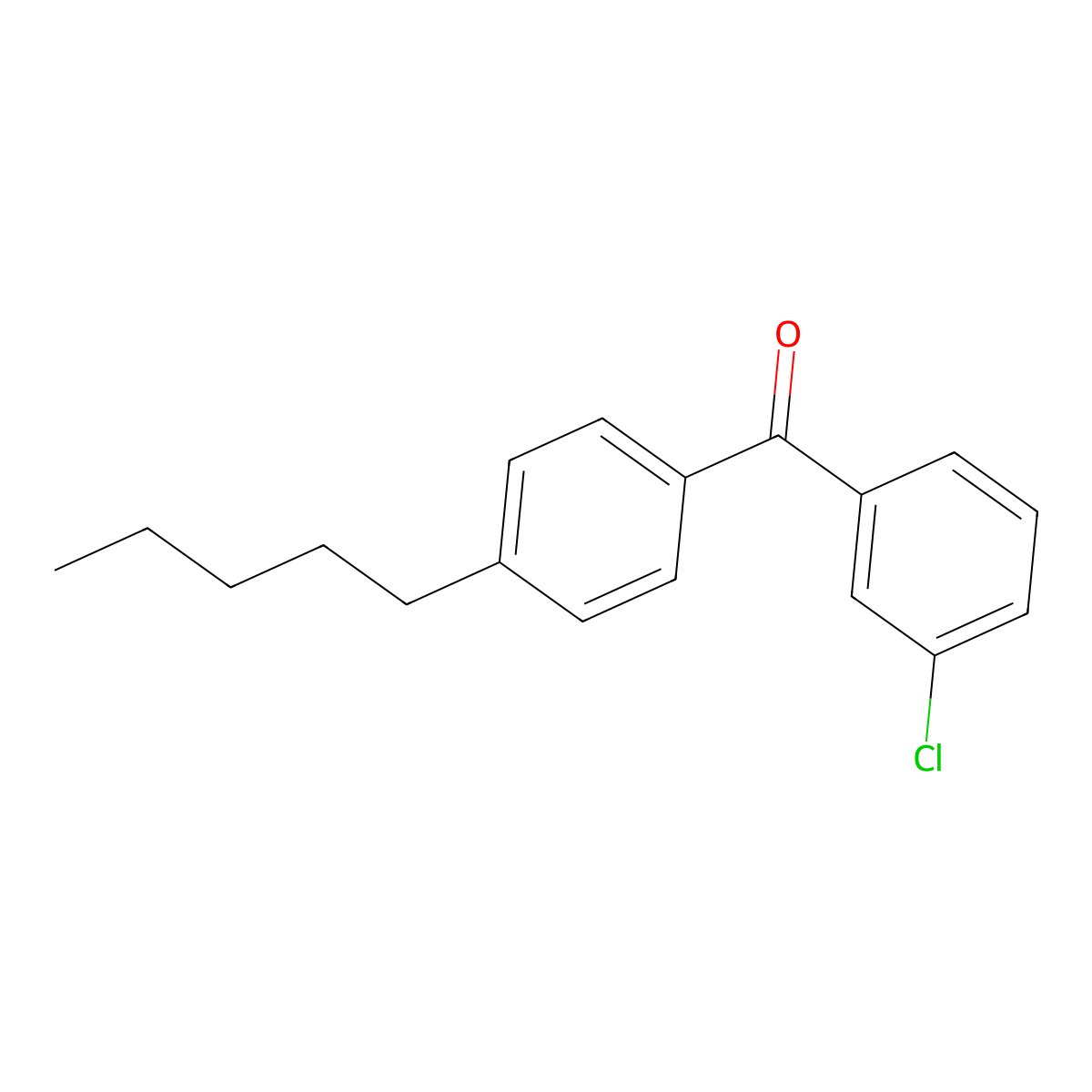 3-Chloro-4'-n-pentylbenzophenone molecular structure, CAS 64358-14-1