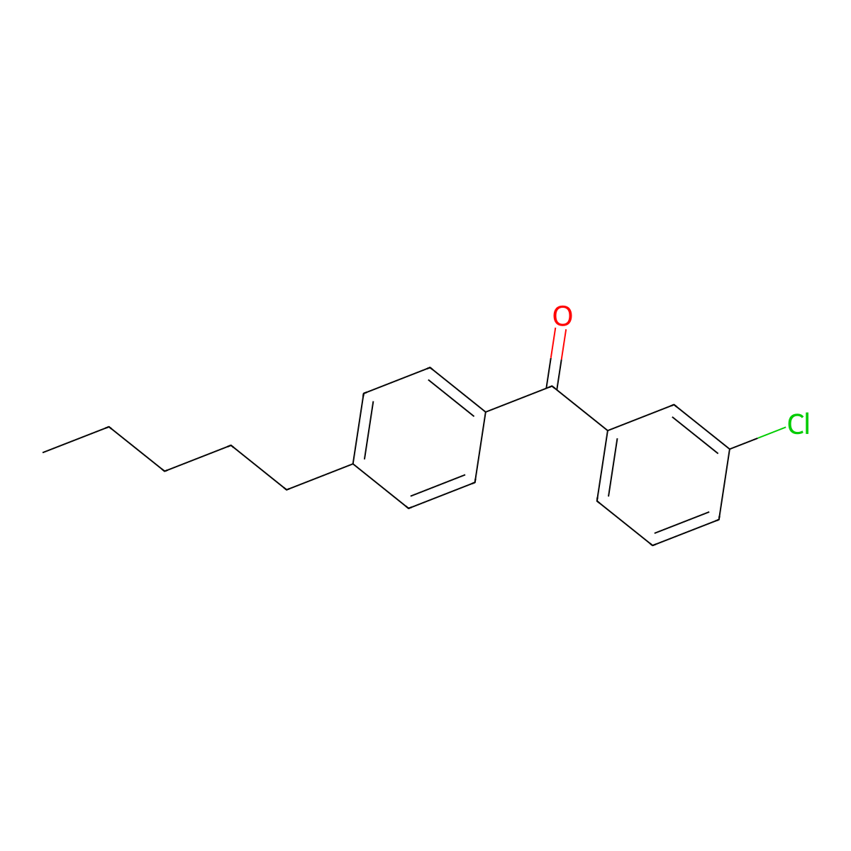3-Chloro-4'-n-pentylbenzophenone molecular structure, CAS 64358-14-1