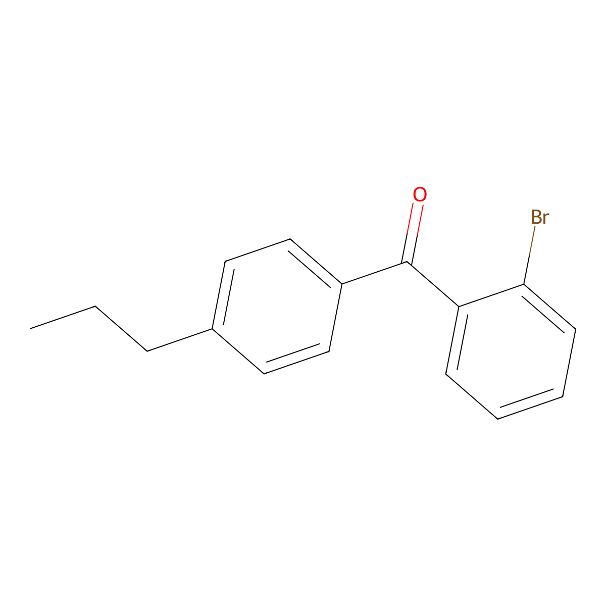 2-Bromo-4'-n-propylbenzophenone molecular structure, CAS 64358-16-3
