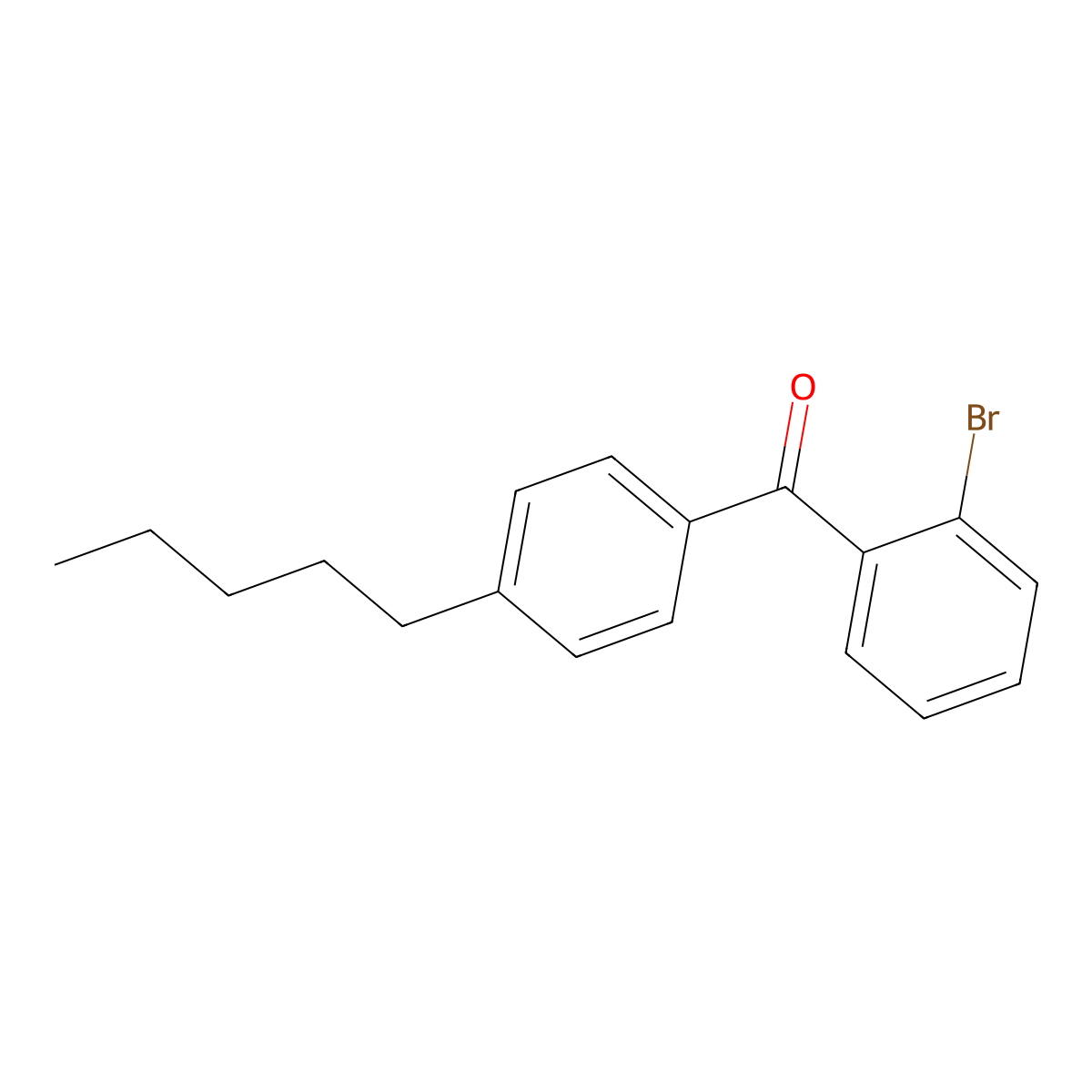 2-Bromo-4'-n-pentylbenzophenone molecular structure, CAS 64358-18-5