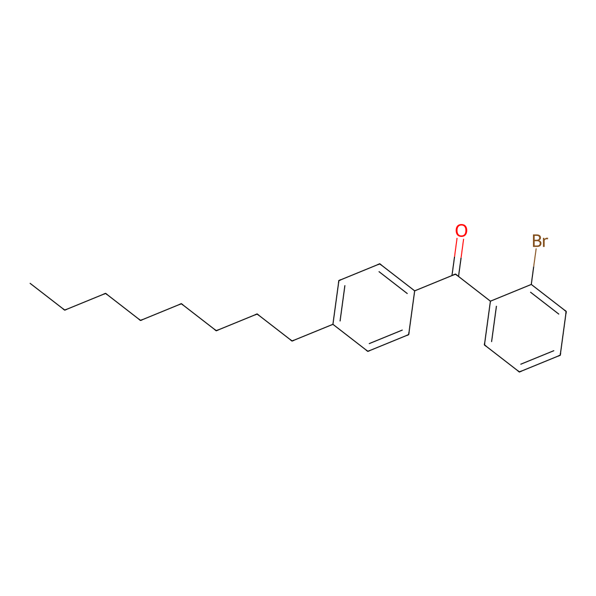 (2-Bromophenyl)(4-octylphenyl)methanone molecular structure, CAS 64358-19-6