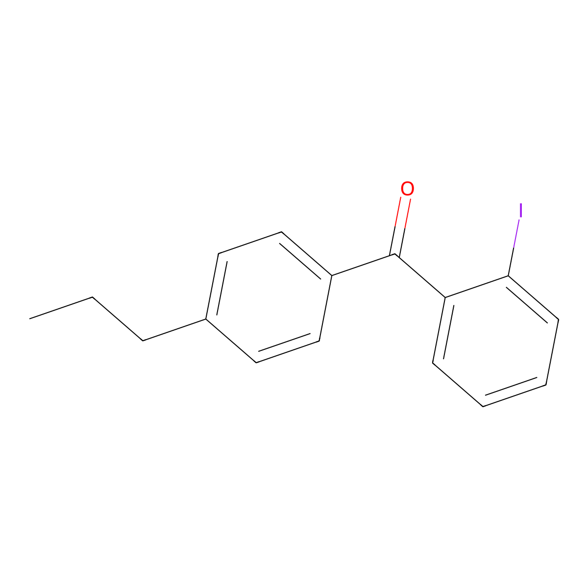 2-Iodo-4'-n-propylbenzophenone molecular structure, CAS 64358-26-5