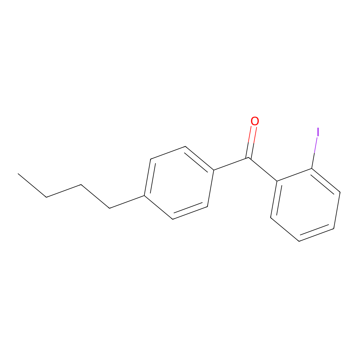 4-n-Butyl-2'-iodobenzophenone molecular structure, CAS 64358-27-6