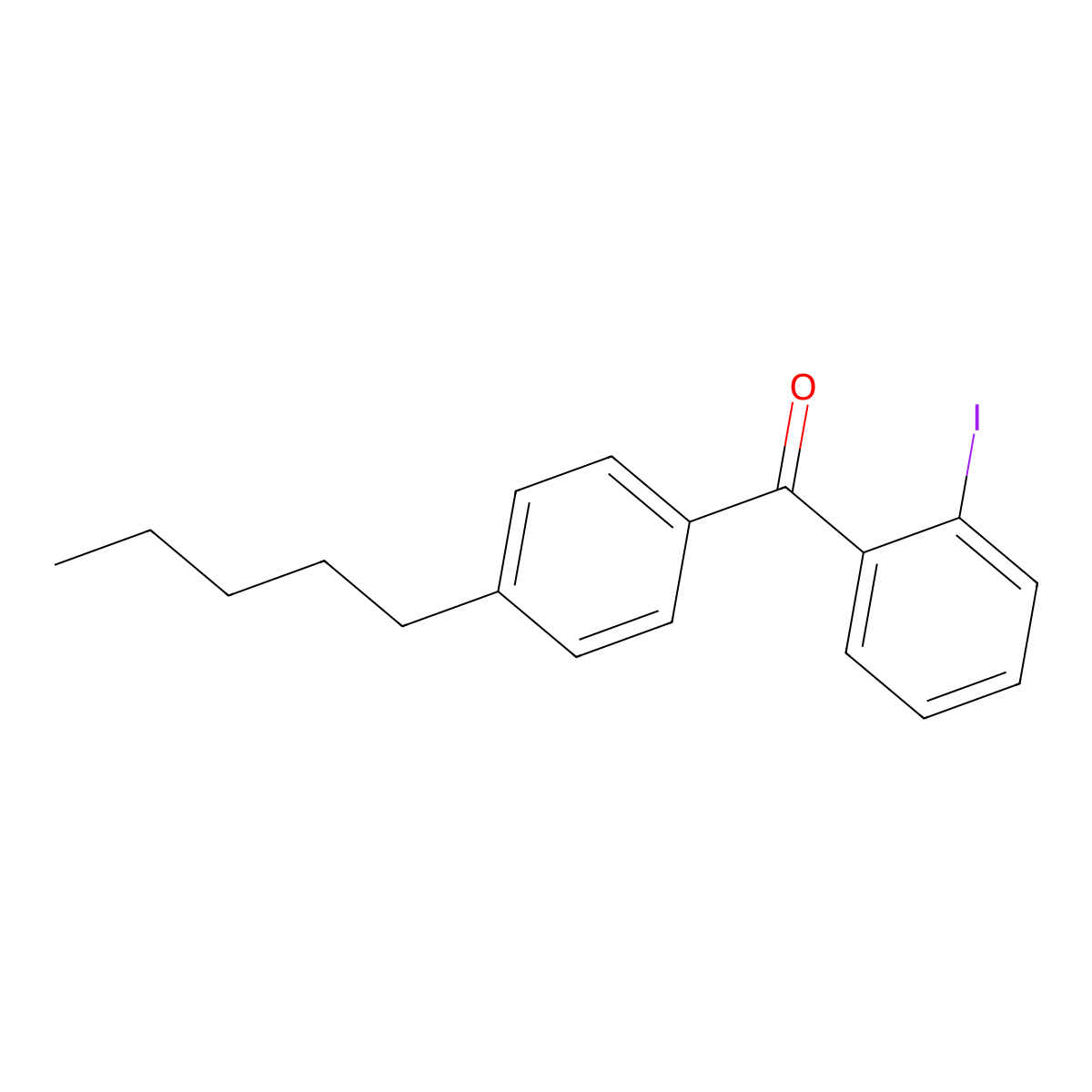 2-Iodo-4'-n-pentylbenzophenone molecular structure, CAS 64358-28-7