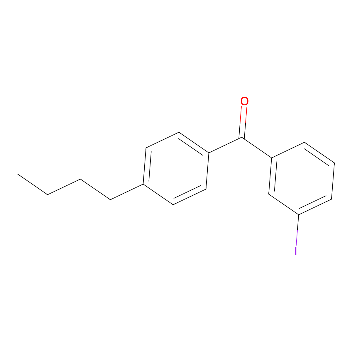 4-n-Butyl-3'-iodobenzophenone molecular structure, CAS 64358-32-3