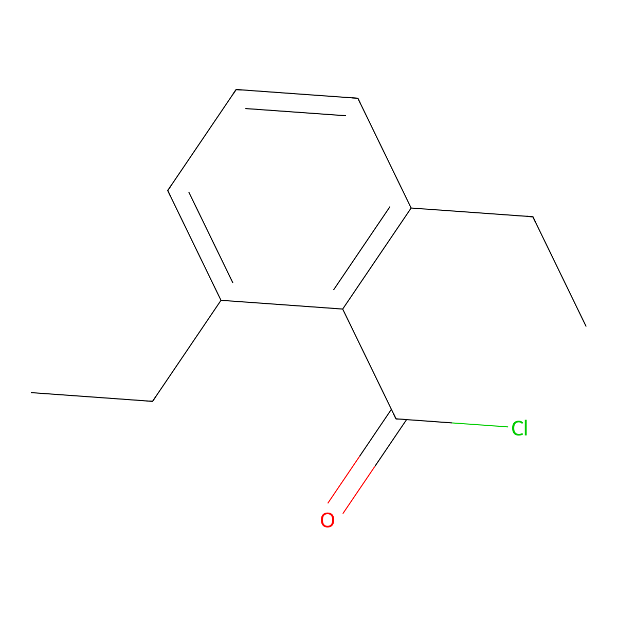 2,6-Diethylbenzoyl chloride molecular structure, CAS 64359-02-0