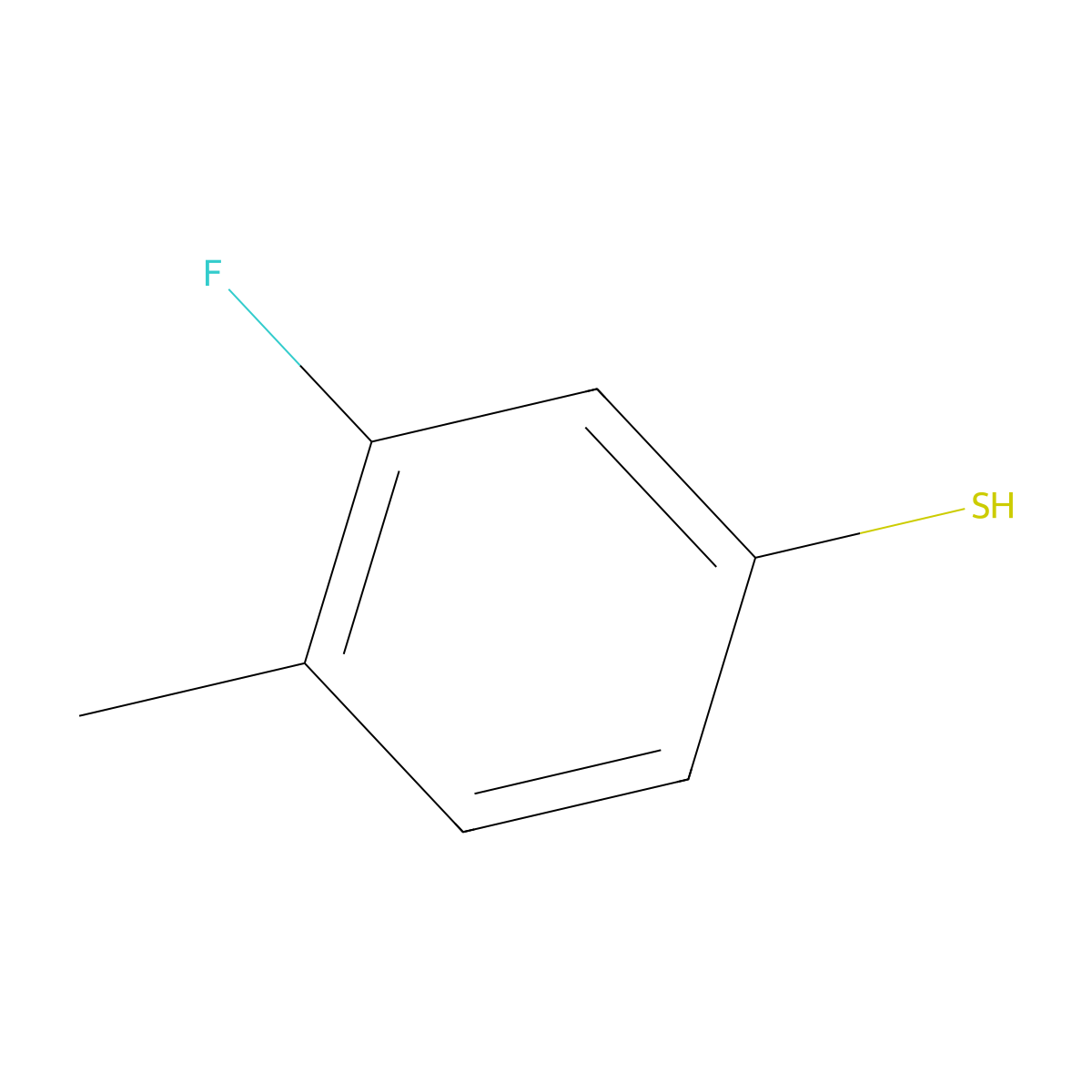 3-Fluoro-4-methylthiophenol molecular structure, CAS 64359-35-9
