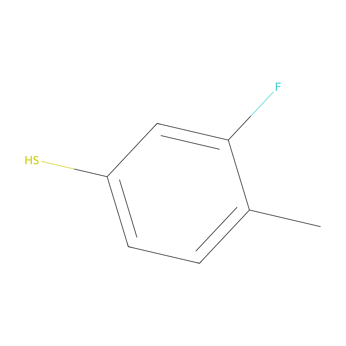 3-Fluoro-4-methylthiophenol molecular structure, CAS 64359-35-9
