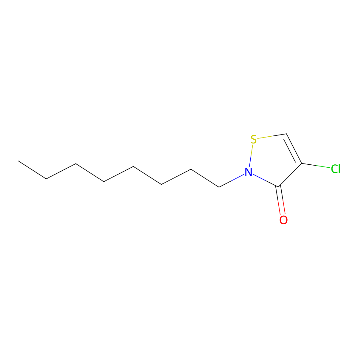 4-Chloro-2-octyl-4-isothiazolin-3-one molecular structure, CAS 64359-80-4