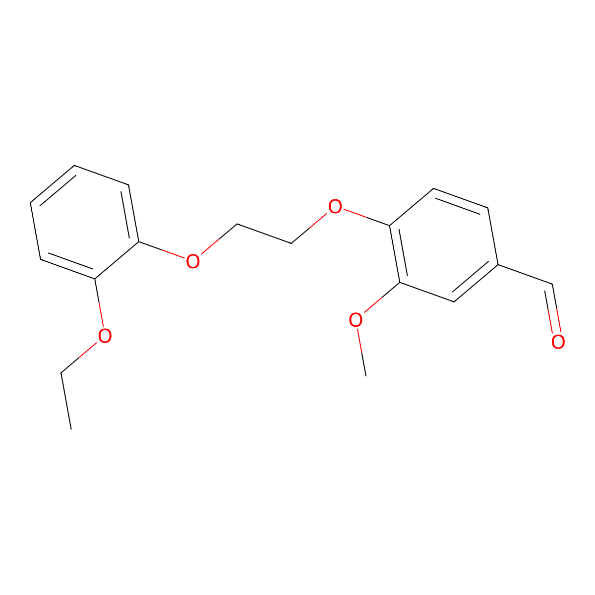 4-[2-(2-Ethoxyphenoxy)ethoxy]-3-methoxybenzaldehyde molecular structure, CAS 6436-11-9