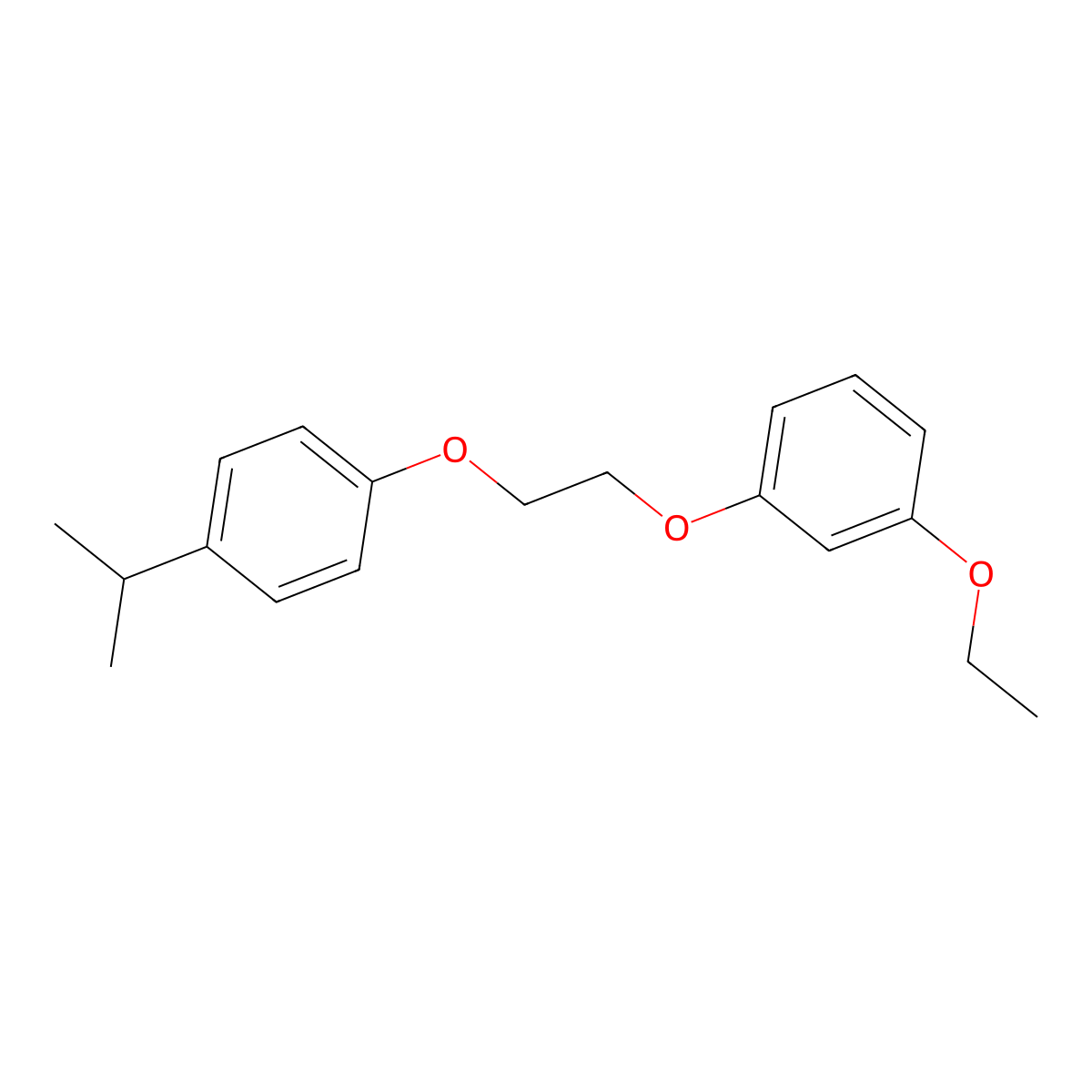 1-Ethoxy-3-[2-(4-propan-2-ylphenoxy)ethoxy]benzene molecular structure, CAS 6436-17-5