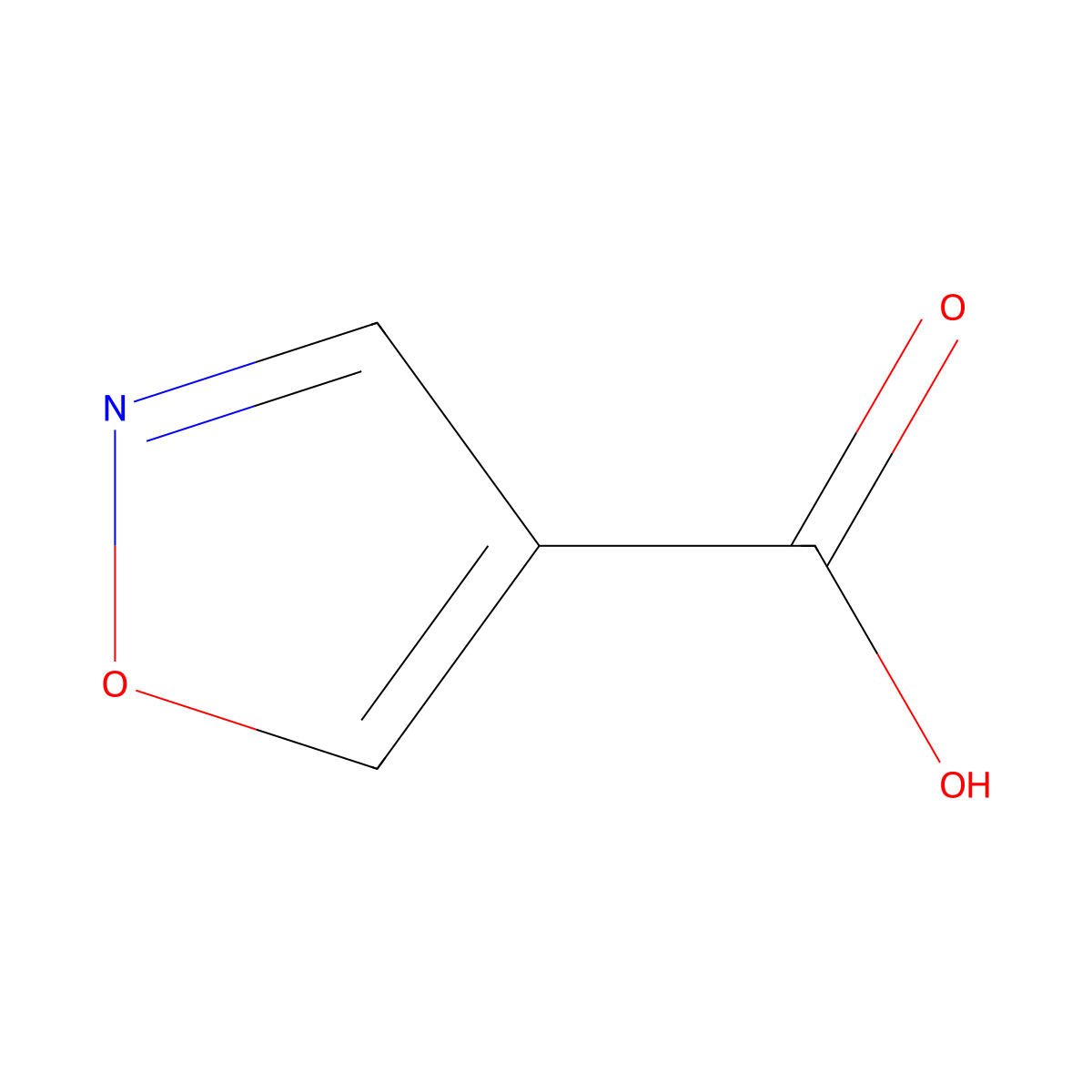 1,2-Oxazole-4-carboxylic acid molecular structure, CAS 6436-62-0