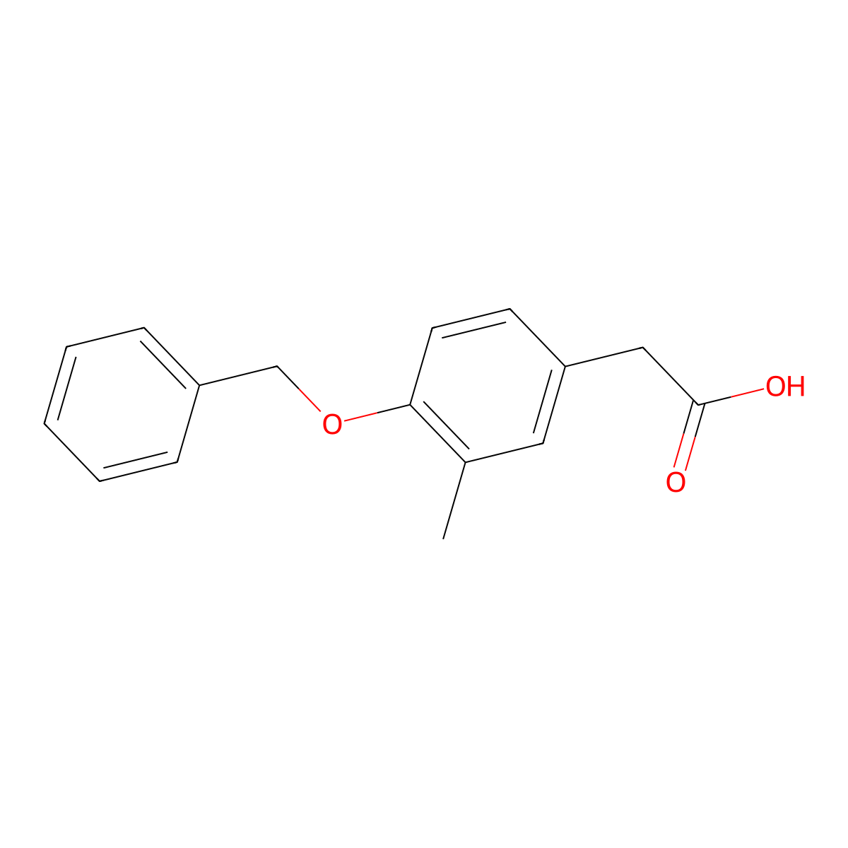 (4-(Benzyloxy)-3-methylphenyl)acetic acid molecular structure, CAS 64360-42-5