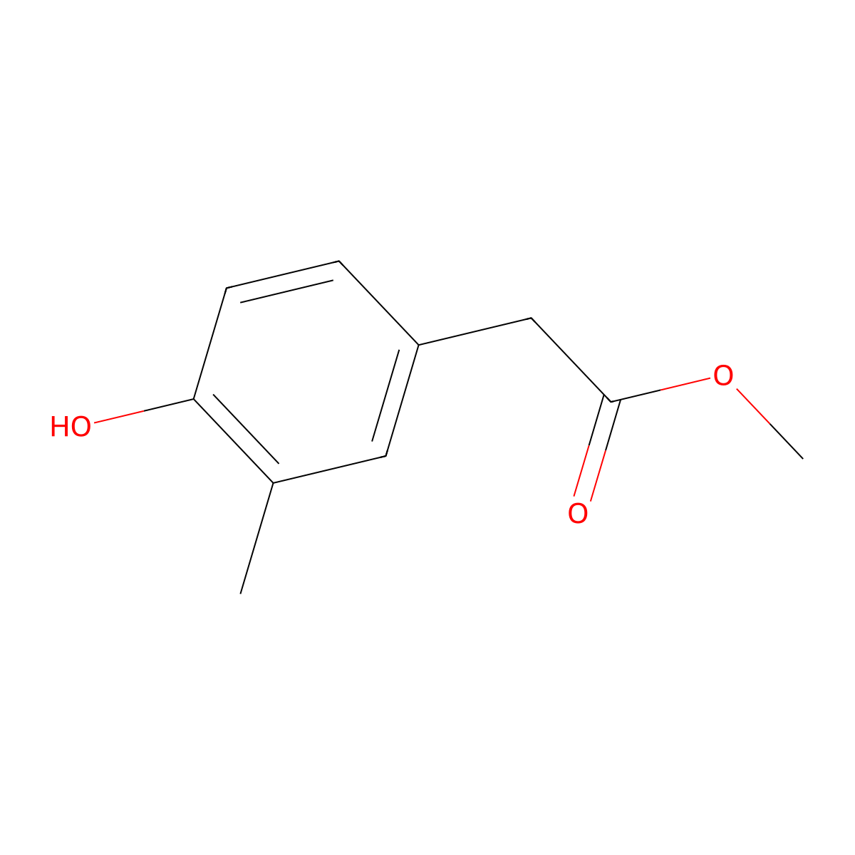 Methyl (4-hydroxy-3-methylphenyl)acetate molecular structure, CAS 64360-47-0