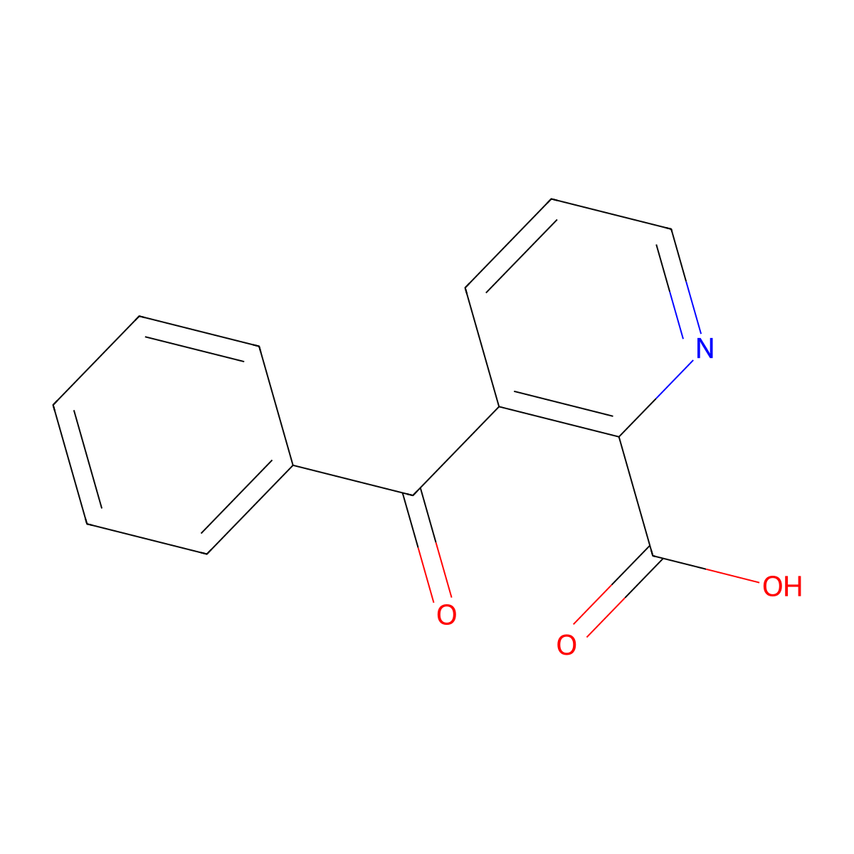 3-Benzoylpyridine-2-carboxylic acid molecular structure, CAS 64362-32-9