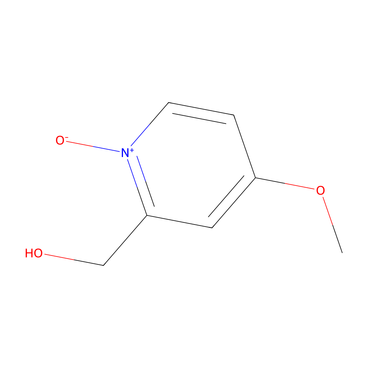 2-(Hydroxymethyl)-4-methoxypyridine 1-oxide molecular structure, CAS 64364-95-0