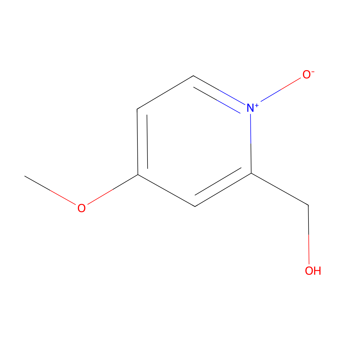 2-(Hydroxymethyl)-4-methoxypyridine 1-oxide molecular structure, CAS 64364-95-0