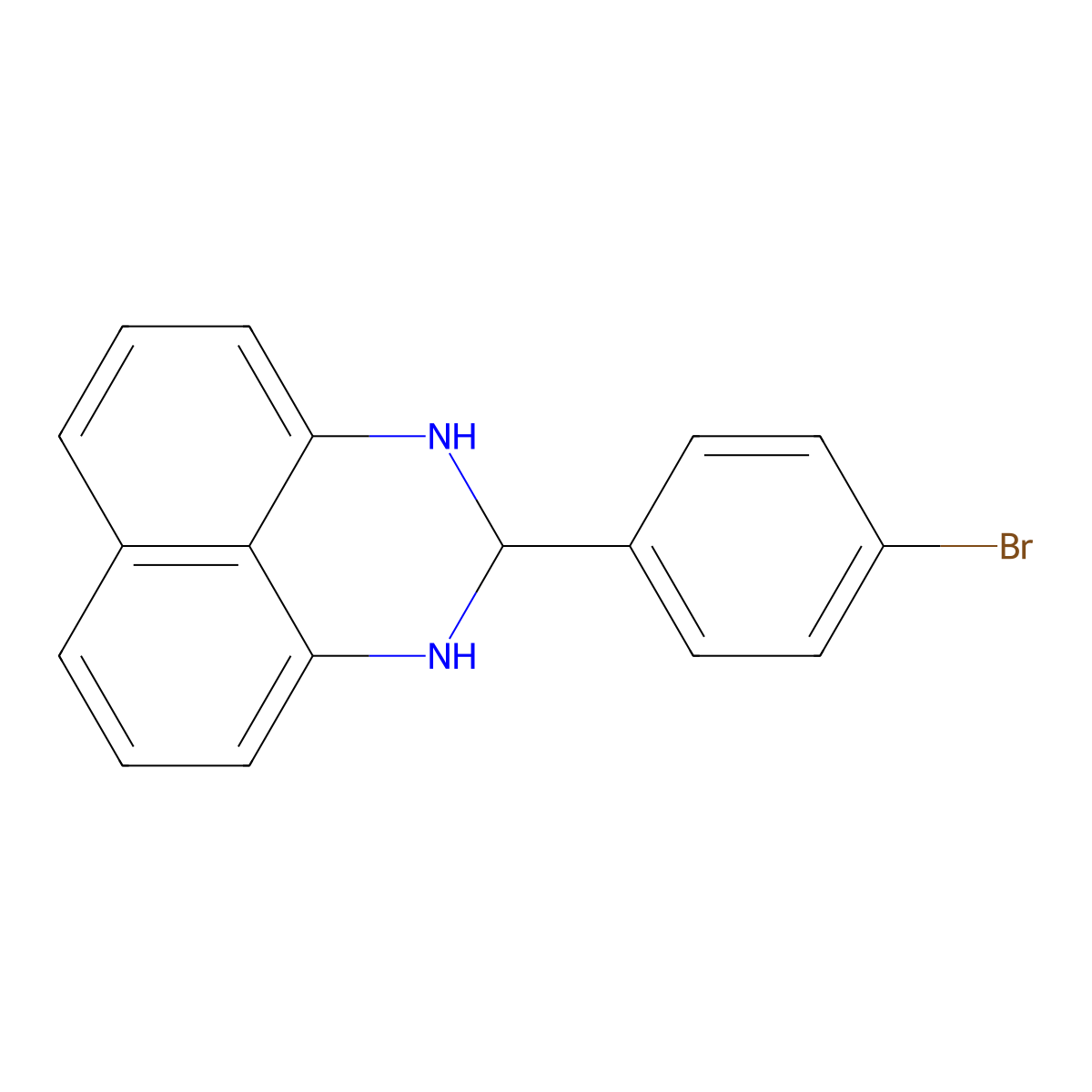 2-(4-bromophenyl)-2,3-dihydro-1H-perimidine molecular structure, CAS 64369-13-7