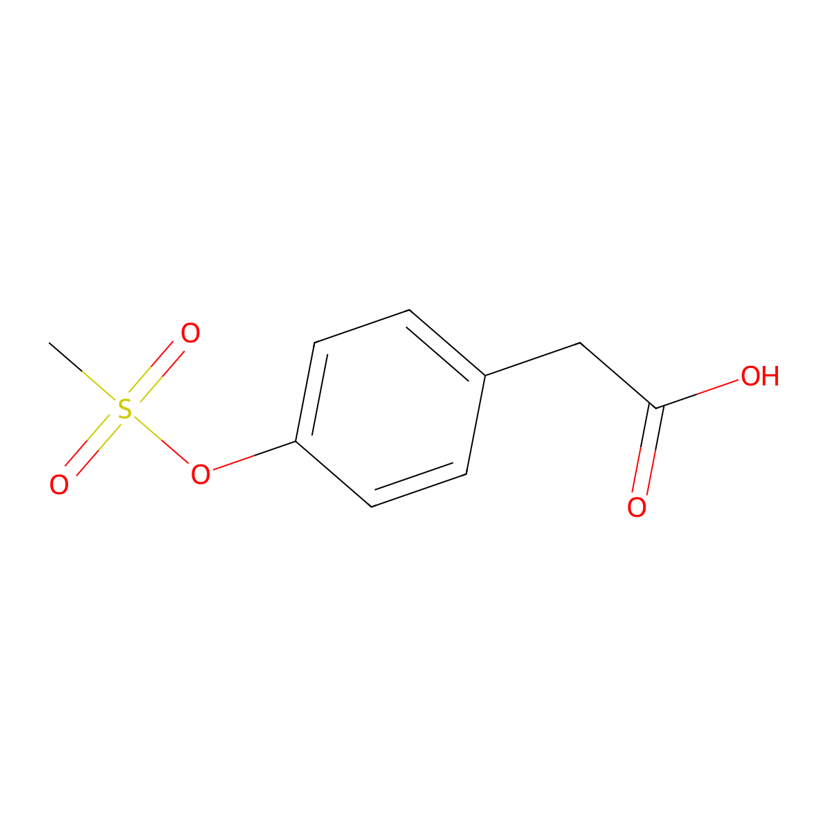 2-[4-(Methanesulfonyloxy)phenyl]acetic acid molecular structure, CAS 64369-79-5