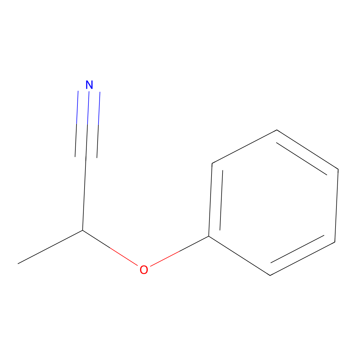 2-Phenoxypropanenitrile molecular structure, CAS 6437-44-1
