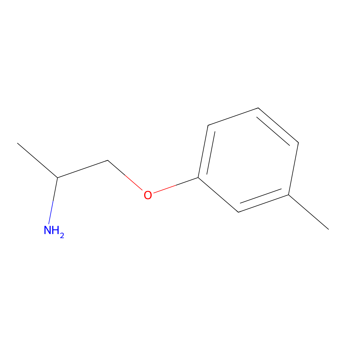 2-Propanamine, 1-(3-methylphenoxy)- molecular structure, CAS 6437-47-4