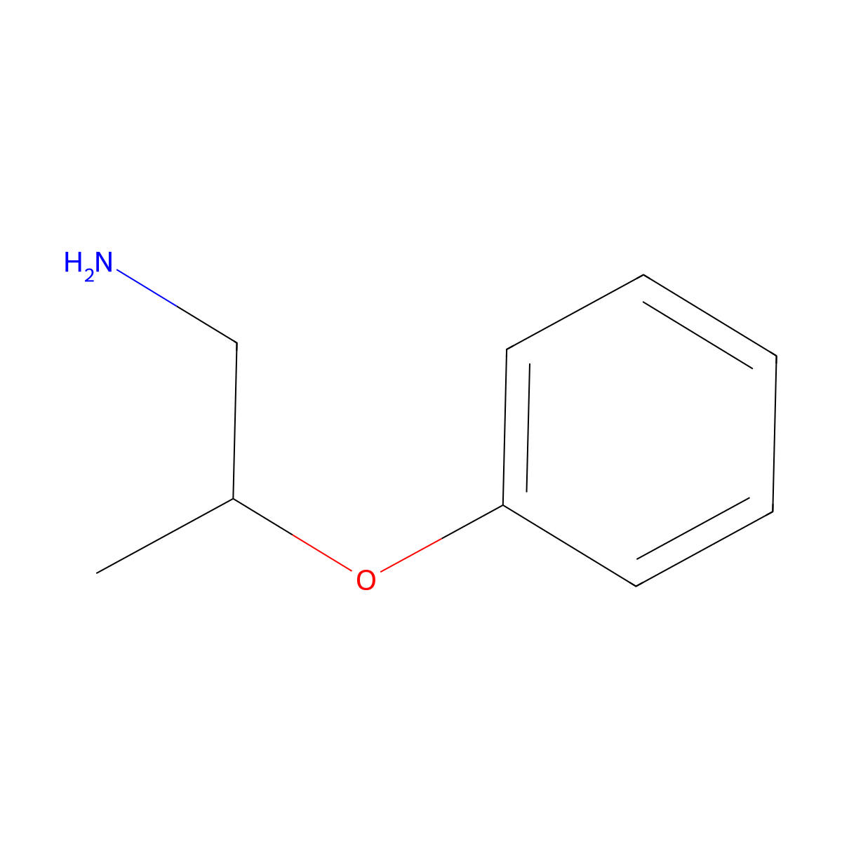 2-Phenoxy-1-propanamine molecular structure, CAS 6437-49-6