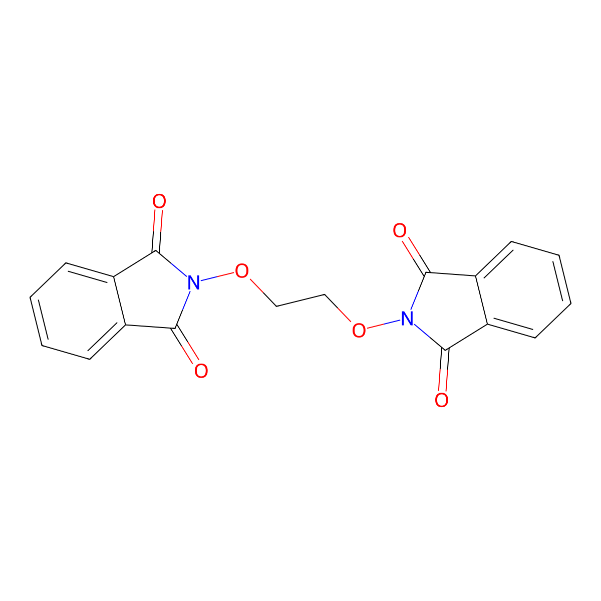 N,N'-(Ethylenedioxy)diphthalimide molecular structure, CAS 6437-67-8