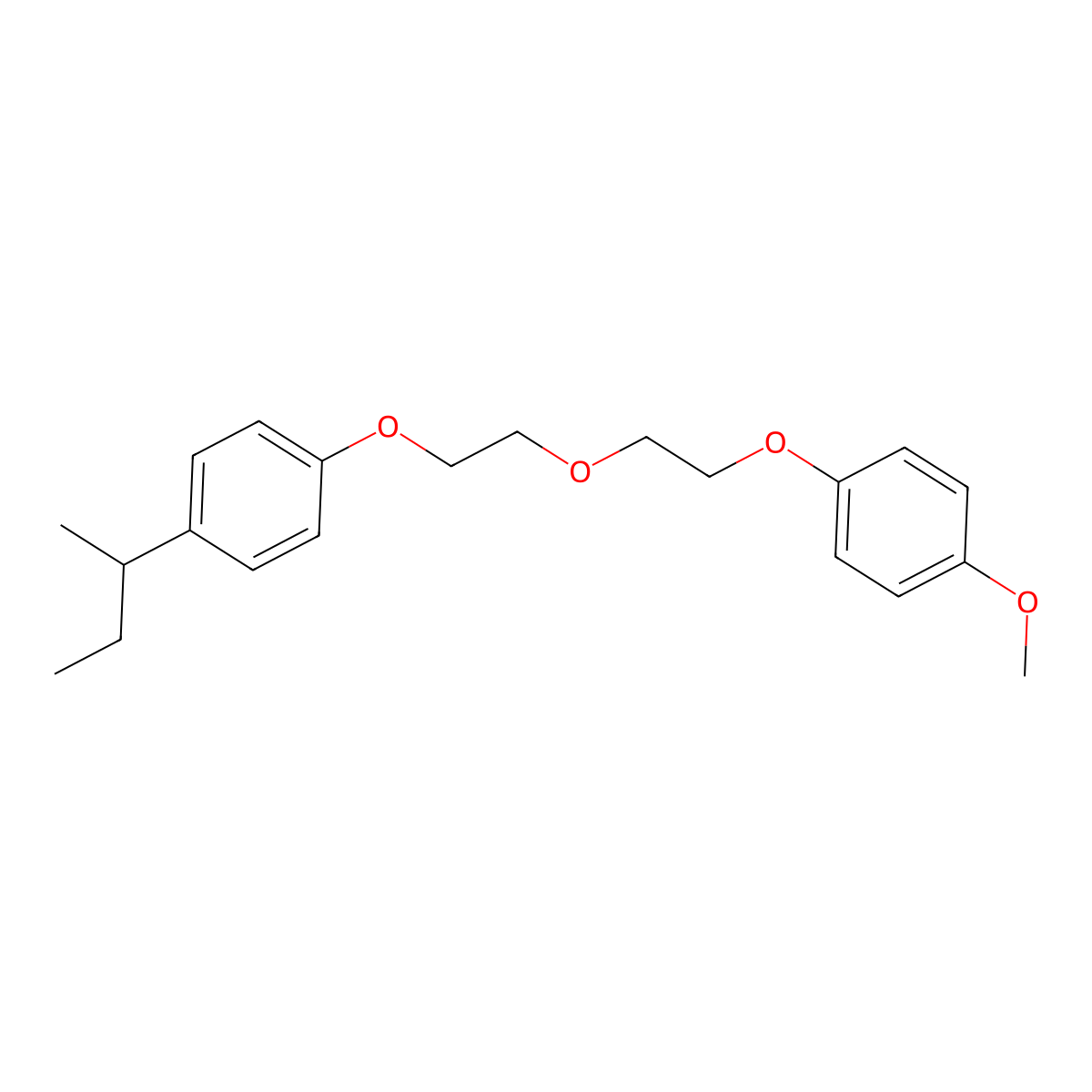 1-Butan-2-yl-4-[2-[2-(4-methoxyphenoxy)ethoxy]ethoxy]benzene molecular structure, CAS 6437-94-1
