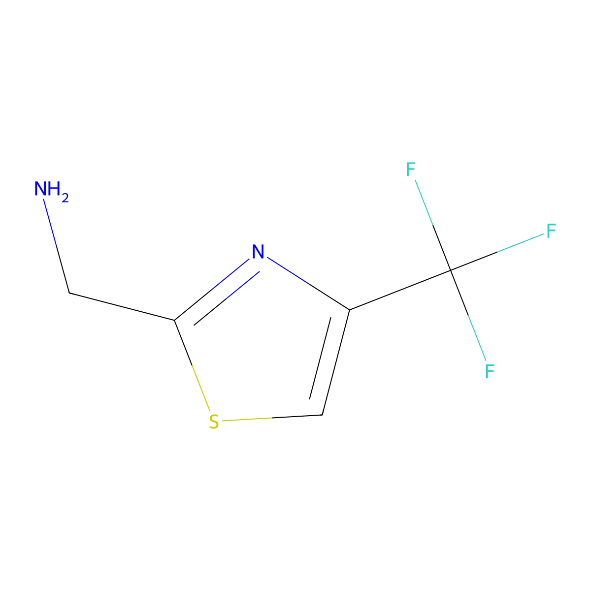 (4-(Trifluoromethyl)-1,3-thiazol-2-yl)methanamine molecular structure, CAS 643725-70-6