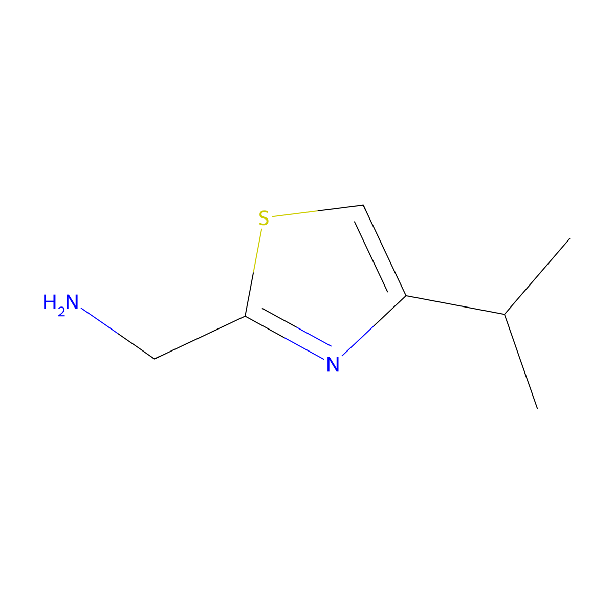 [4-(Propan-2-yl)-1,3-thiazol-2-yl]methanamine molecular structure, CAS 643725-72-8