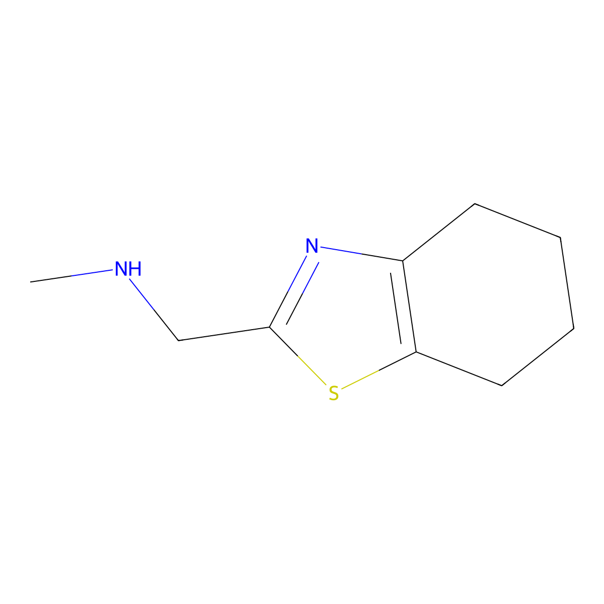 Methyl(4,5,6,7-tetrahydro-1,3-benzothiazol-2-ylmethyl)amine molecular structure, CAS 643726-03-8
