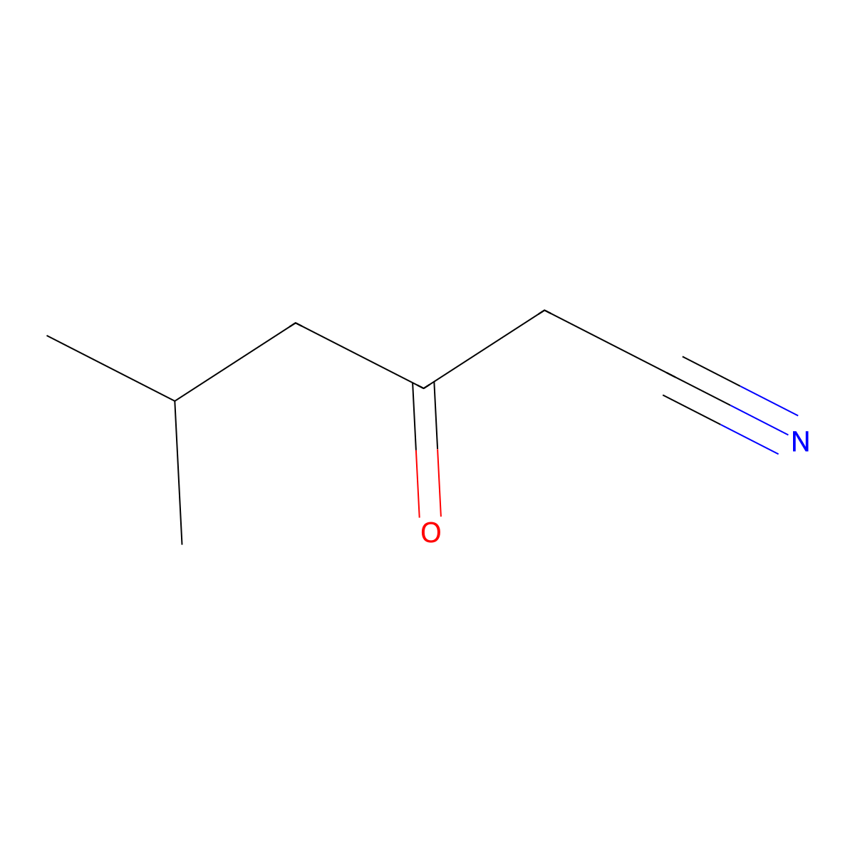 5-Methyl-3-oxohexanenitrile molecular structure, CAS 64373-43-9