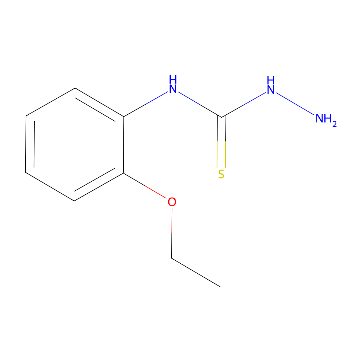 N-(2-Ethoxyphenyl)hydrazinecarbothioamide molecular structure, CAS 64374-51-2
